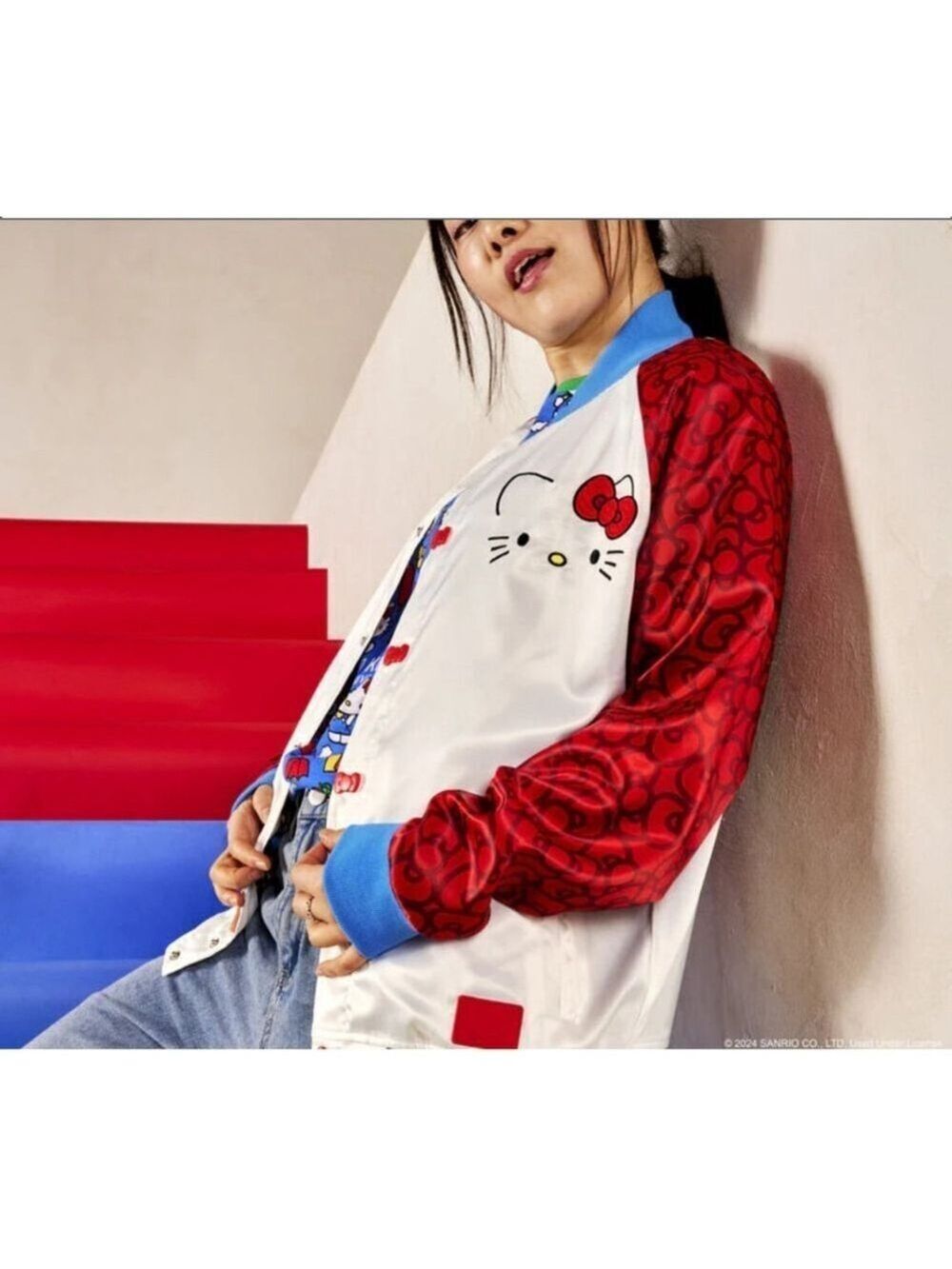 NEW Loungefly Sanrio Hello Kitty 50th Anniversary Unisex Souvenir Jacket XXL